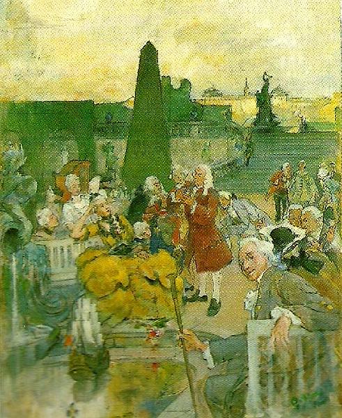 Carl Larsson omarbetat forslag till vaggmalningar i nationalmusei nedre trapphall oil painting image